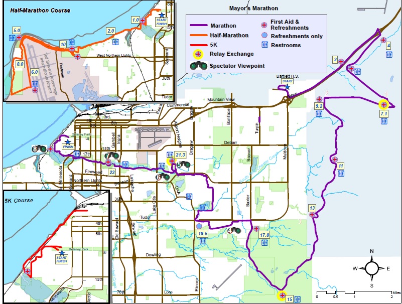 Races and Places: Mayor's Midnight Sun Marathon and Half Marathon,  Anchorage, Alaska